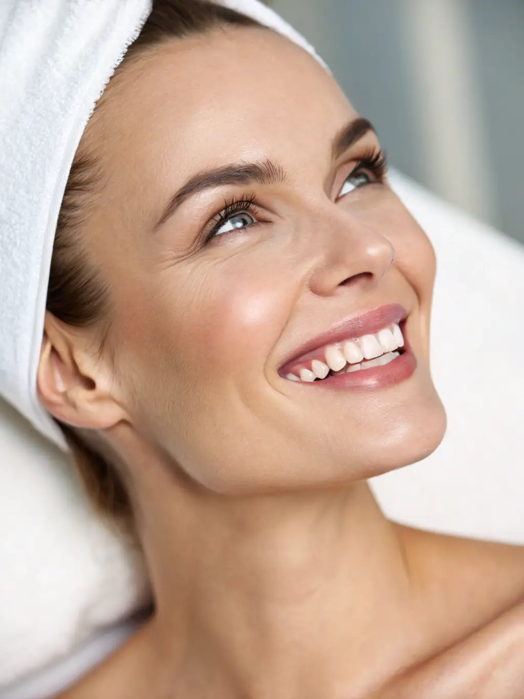 A close-up of a person's face before and after Botox treatment, demonstrating the visible reduction of wrinkles and fine lines at Suero Wellness.